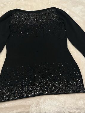 Olivers Black Knit Top with Decorative Label